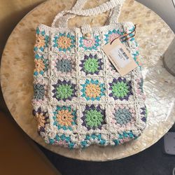 New With Tags Handmade Flower Power Tote By Coco Rose