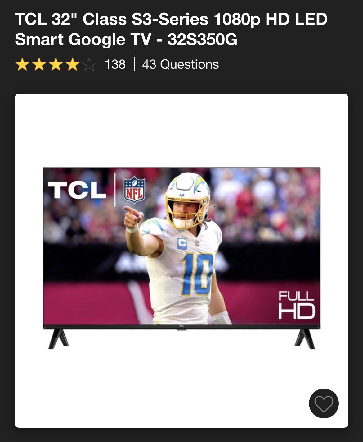 32 Inch TCL Smart Tv