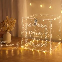 Wedding Card Box With Lock Clear