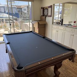 American Heritage Pool Table with matching high top table & barstools