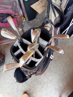 Golf clubs and bags