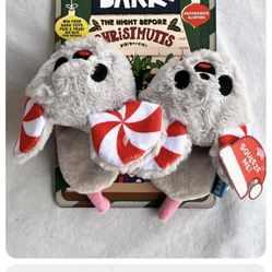BARK Holiday Puppermice Slippies Dog Toy
