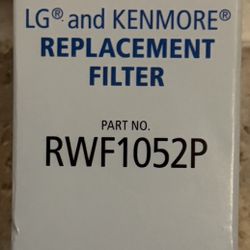 New LG and Kenmore Water Filter Replacement Filter RWF1052P