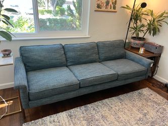 West Elm Couch - blue sofa