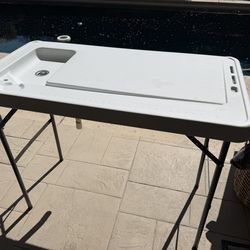 Sink Table With Folding Legs