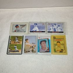 Lot Of 7 Old Mickey Mantle Baseball Cards 