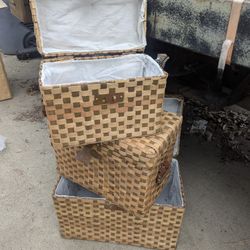 Rattan Box Nesting Set (3) Sale!