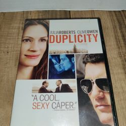 DUPLICITY Movie starring Julia Roberts & Clive Owen on DVD. Packaging has some wear from age and use. Sold as is.

