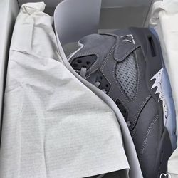 Retro 5 wolf grey size 11