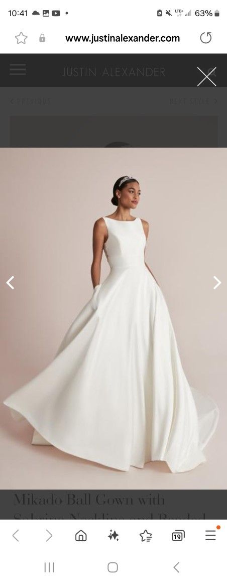 A gorgeous wedding dress brand you never use before.