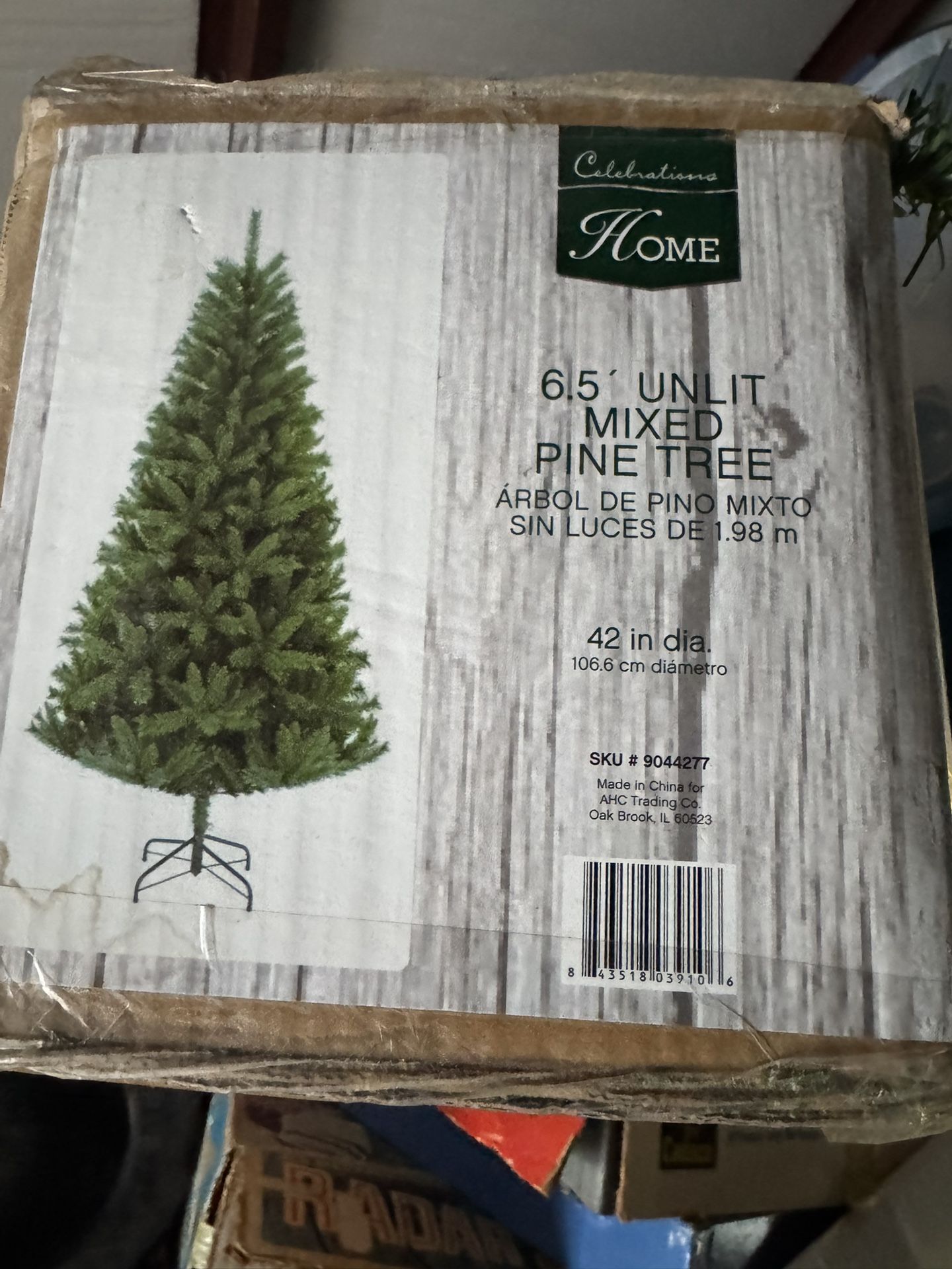 Celebrations 6-1/2 ft. Unlit Mixed Pine Christmas Tree