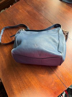 Kate Spade Navy Blue Pebbled Leather Shoulder Bag