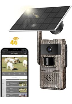 Trail Camera 4G Cellular Trail Cameras 2K Live Feed, Unlimited Data Plan Game Camera Built in SIM Card Trail Cameras with Night Vision Motion Activate