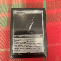 Buster Sword Final Fantasy Magic The Gathering Card