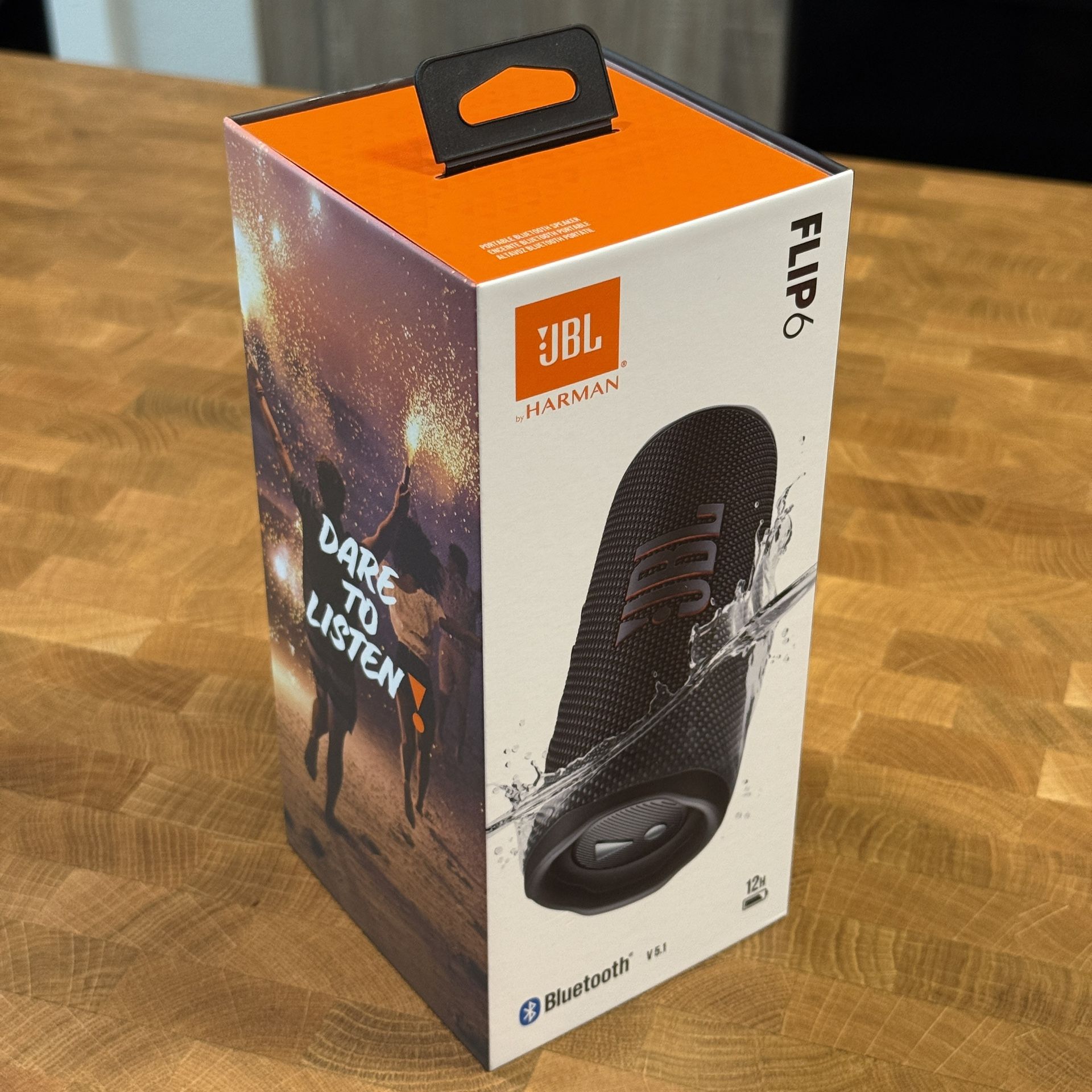 JBL Flip 6 Portable Waterproof Wireless Bluetooth Speaker, Black
