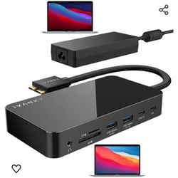 FusionDock 1 MacBook Pro Docking Station with 150W Power Adapter, 12-in-2 Dual 4K
