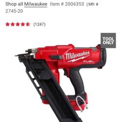 Milwaukee 18v finish nailer 