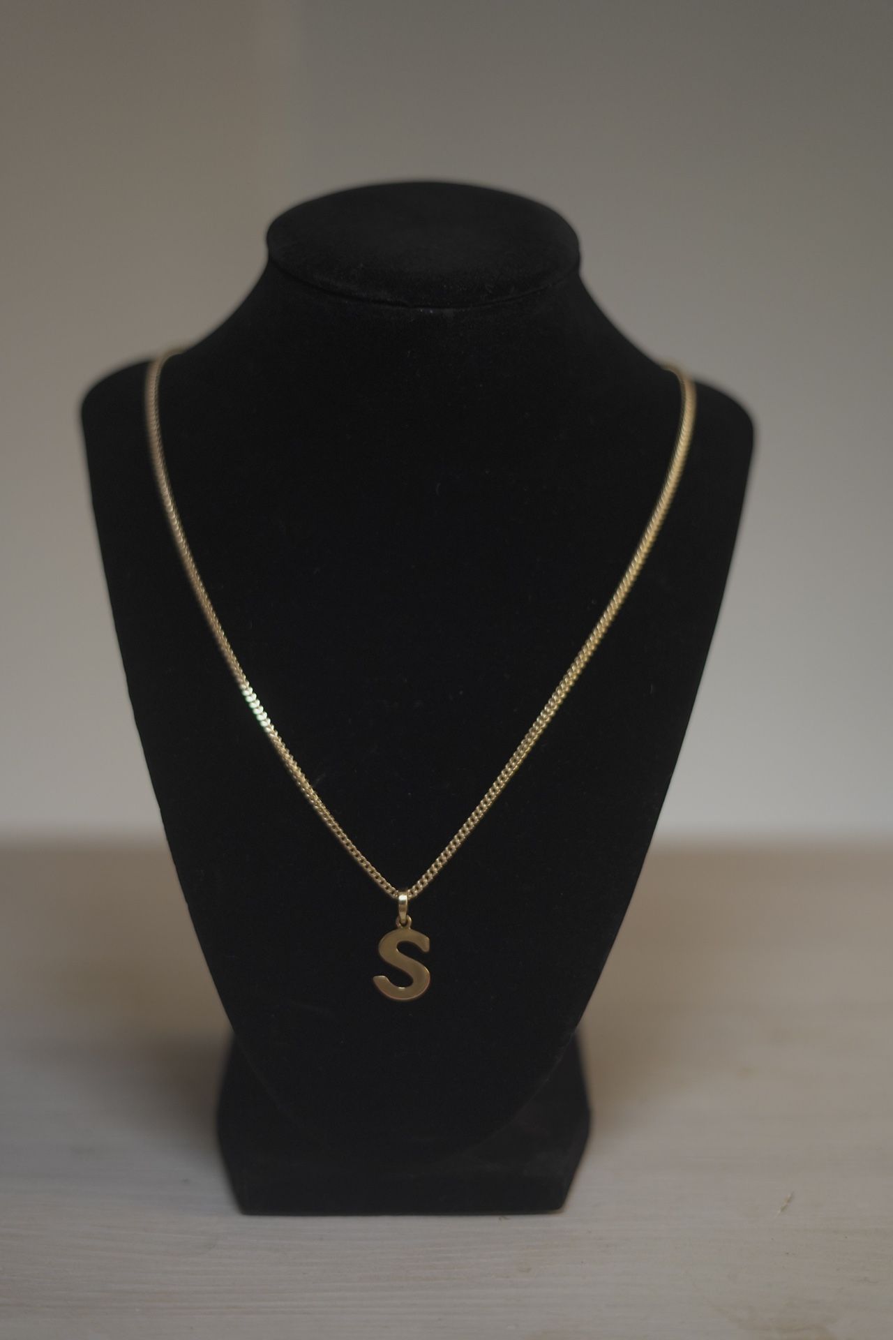 Real Gold Franco Chain 22inch With “S” Pendant