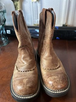 Ariat Fatbaby Saddle Ladies Western Boots - Russet Rebel Size 7.5B