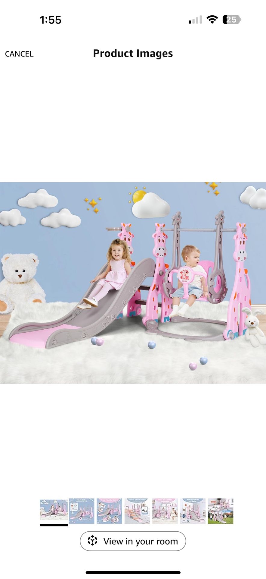 Indoor Play Set Swing And Slide