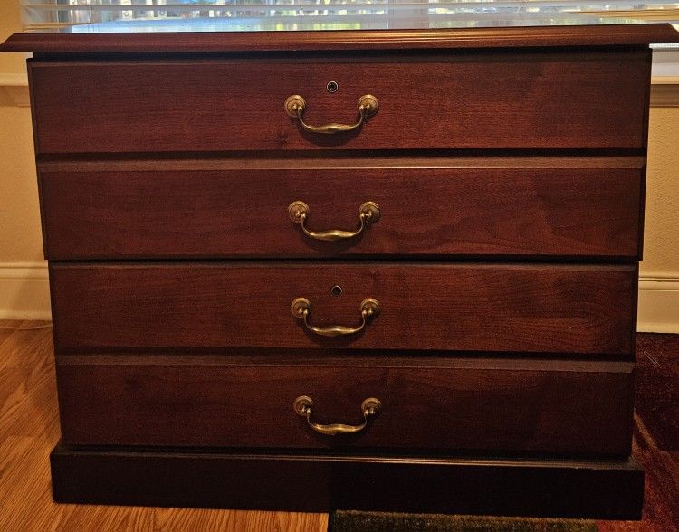 2 Drawer Wood File Cabinet