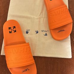 Off white slides left right wrong sale