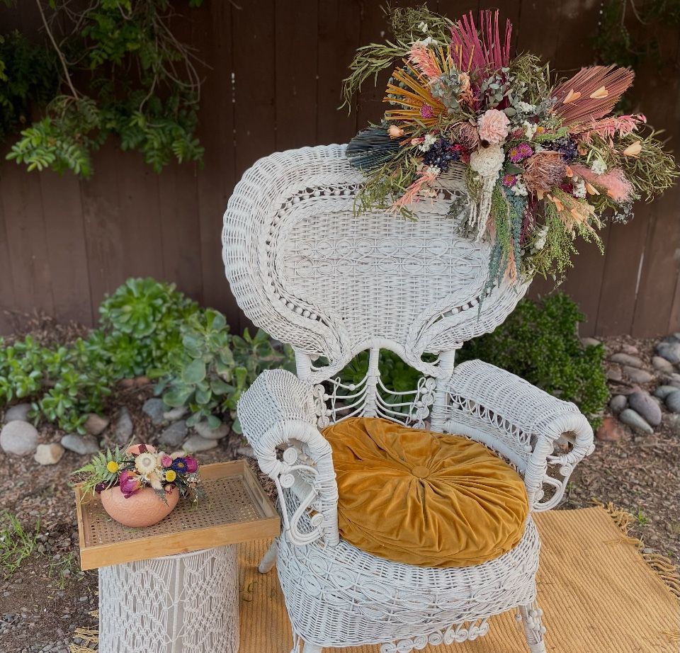 Price Drop!!! Beautiful White Peacock Chair For Sale!