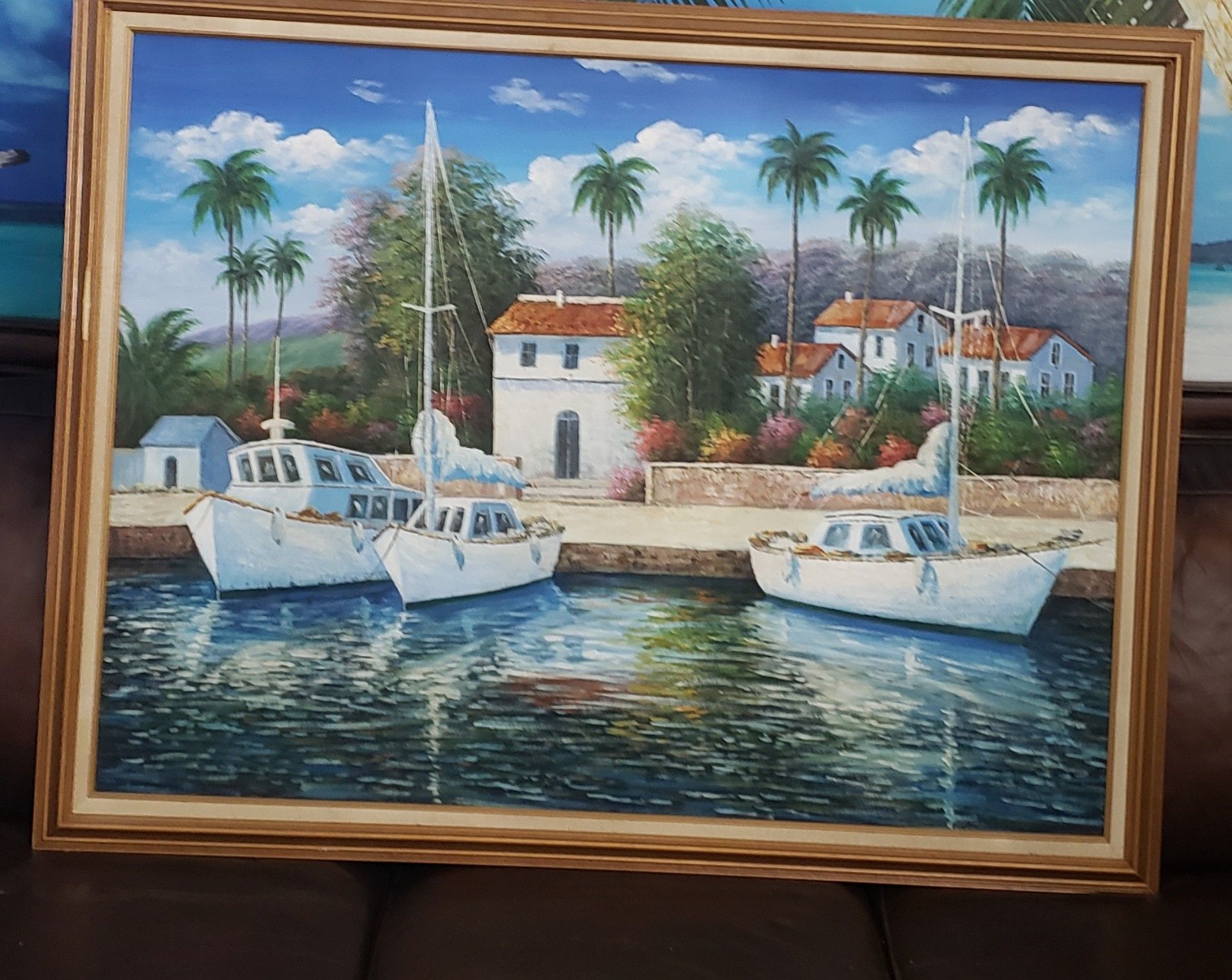 53x41 inches boat painting