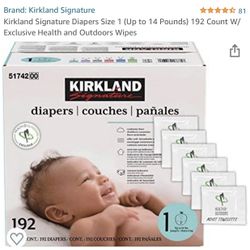 Kirkland Signature Diapers SZ 1 - 192 Count