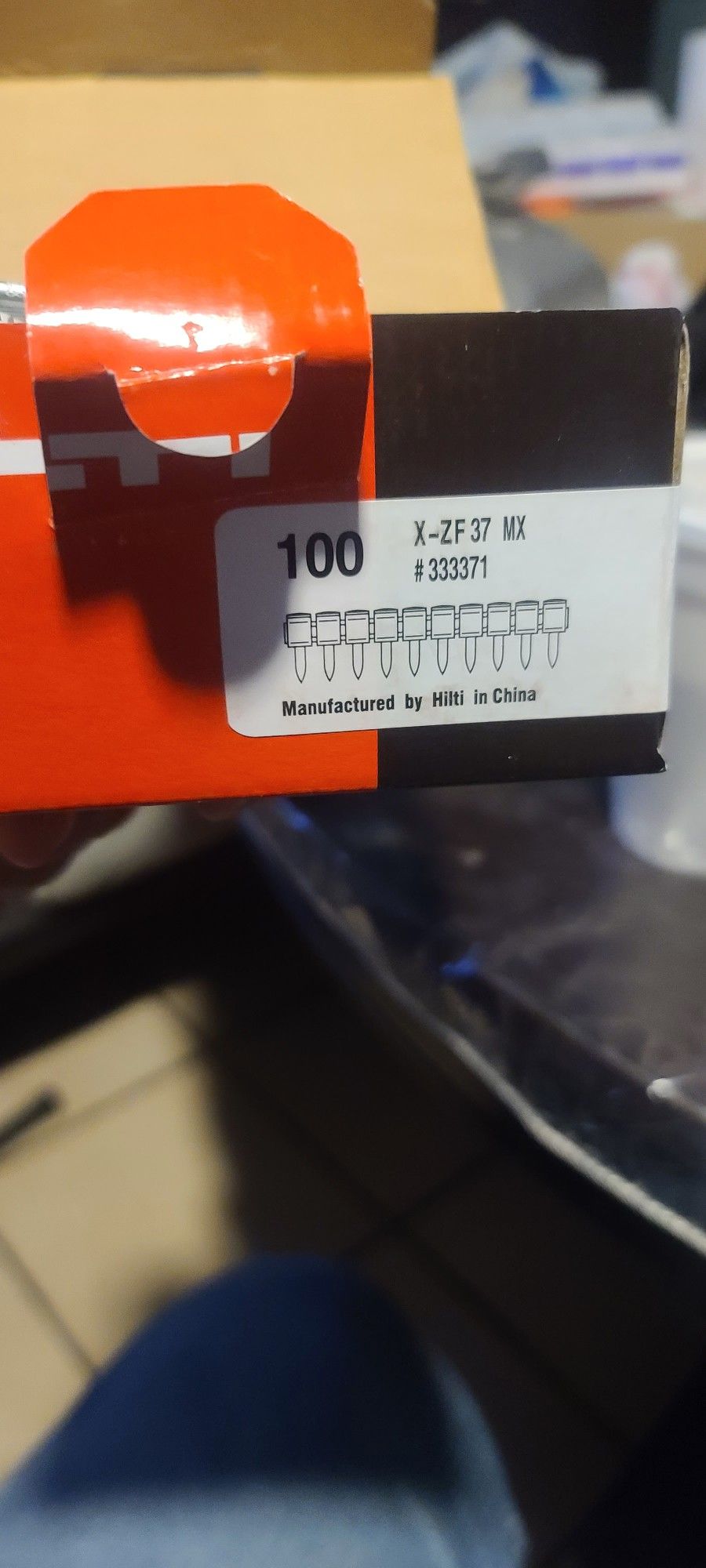1000 Count - Hilti Concrete Pins (X-ZF 37 MX)