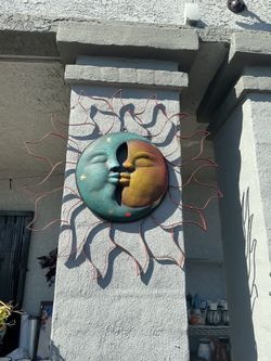 💥 sol y luna decoración de metal