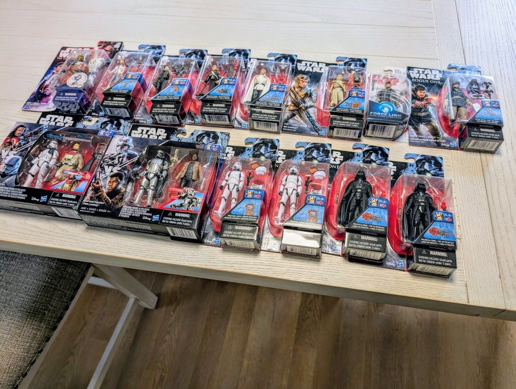 Mixed Lot Of 14 Star Wars Figures Sealed Unopened