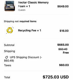 NECTAR classic memory foam queen mattress