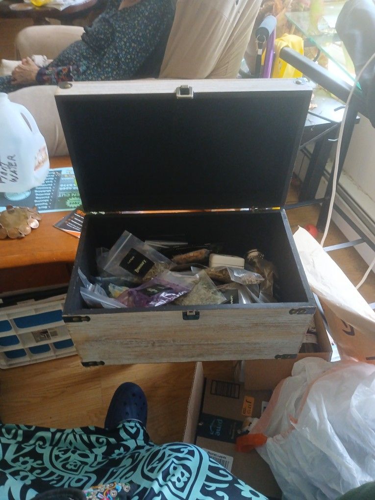 Box Of Herbs & Apothecary For Spell Crafting