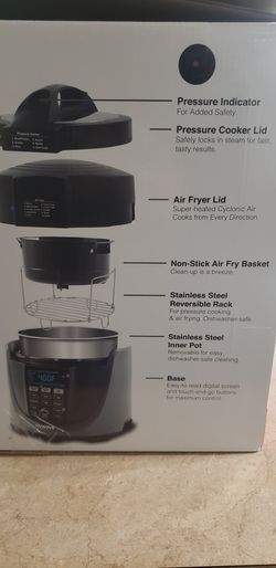 NEW - NUWAVE DUET PRESSURE COOKER & AIR FRYER COMBO