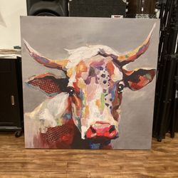 Art Piece Painting On Canvas 60” X 60” Super Cool 