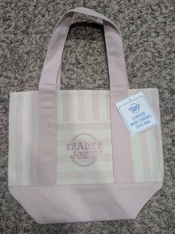 Pink striped mini Trader Joe's Bag!