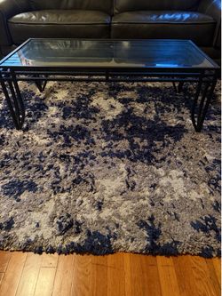 Coffee Table - Metal frame w/ Glass Top