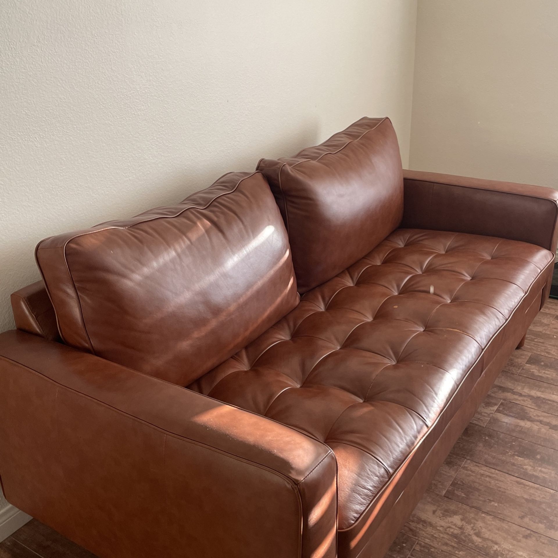 Brown Leather Couch Abbyson 