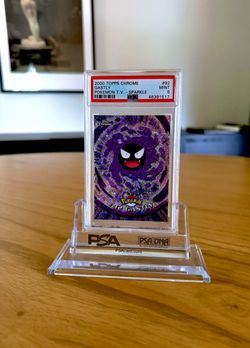 Pokemon 2000 Topps Chrome T.V. Sparkle #92 Gastly PSA 9