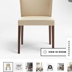 Crate & Barrel Faux Leather Chairs