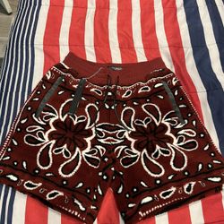 Amiri Printed Bandana Fleece Shorts  No Trade