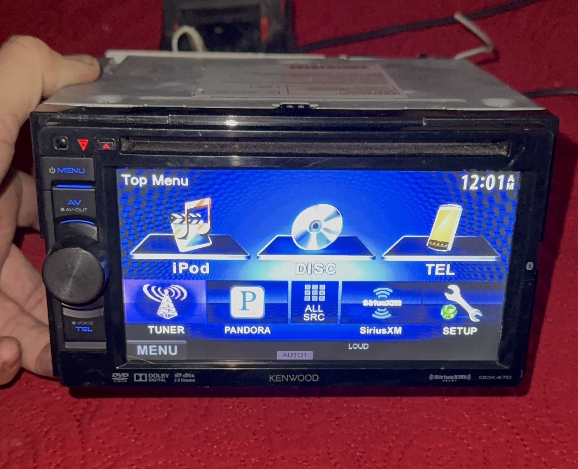 Kenwood DDX470 Bluetooth USB Double-DIN In-Dash DVD Receiver, 6.1"