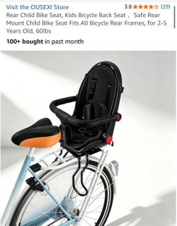 Rear child bike seat