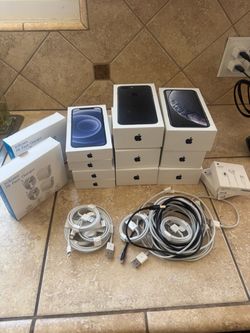 Apple iPhone Boxes with Cables and Accessories