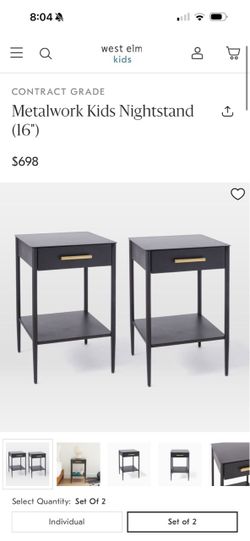 Metalwork Kids Nightstand (16") - West Elm