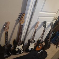 Bass & mini Squier Guitar EPi LAGUNA Setup for Youth in your life $ vary