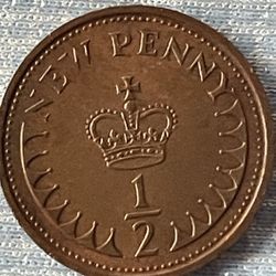 1971 British 1/2 Penny 