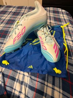 Adidas F50 PRO FG White Pink Men’s Soccer Cleats Messi Size 10.5