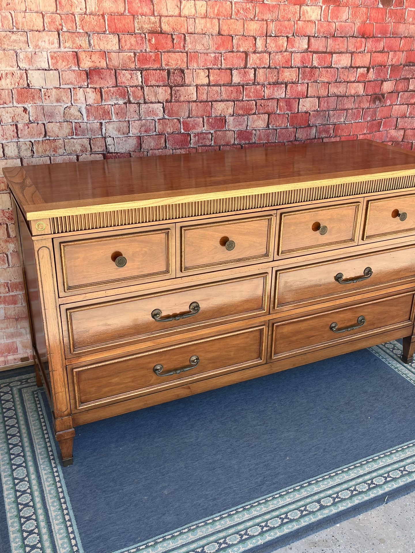 MCM Vintage Dresser Solid Wood In Excellent Condition